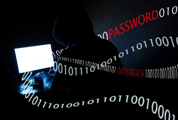 Computer hacker stelen wachtwoord — Stockfoto