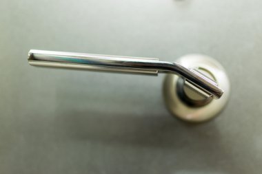 bir kapı kolu krom closeup