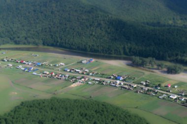 Ariel görünümü köy ormanı olan