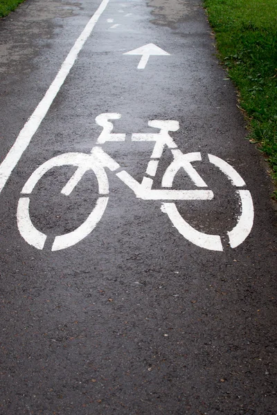 Cycle Path Sign in White Paint Chalk — Stock Photo, Image