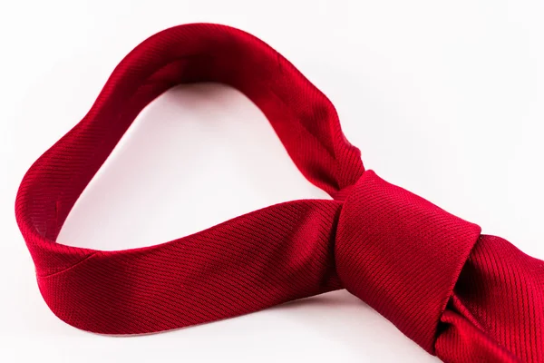 Corbata de seda roja anudada única —  Fotos de Stock