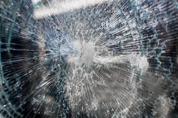 Cracked Broken Glass — Stock Photo, Image