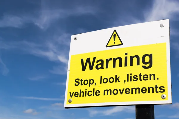 Señal de advertencia Stop Look Escuchar — Foto de Stock
