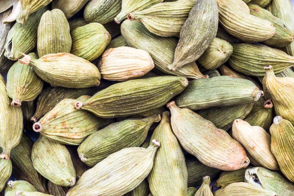 Makroaufnahme von ganzen frischen Kardamons — Stockfoto