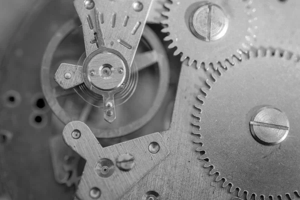 Closeup Macro of Clock Mechanism Stock Picture