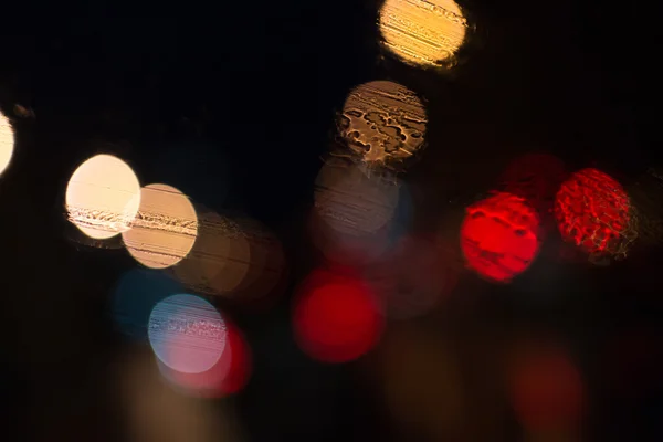 Světla aut v dešti — Stock fotografie