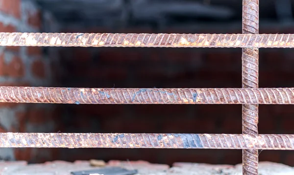 Steel Bars and Old Brick — Stock Photo, Image