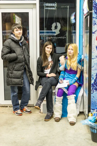 러시아 청소년 휴식 이나 Lan 비디오 게임 바 — 스톡 사진