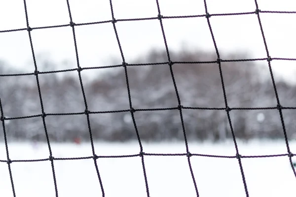 Gros plan de filet sportif effiloché en hiver — Photo
