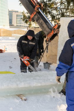 Yükleme blok Rus buz heykelleri