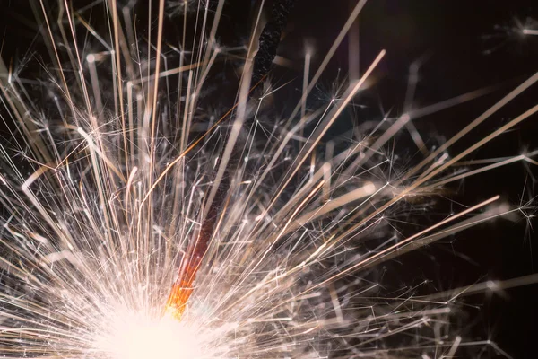 Christmas Celebration Sparkler Black Background — Stock Photo, Image