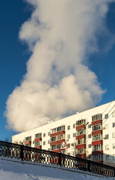 Apartment Blocks on Fire — Stock Photo, Image