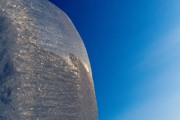 Frozen Ice Block with Blue Sky — Stock Photo, Image