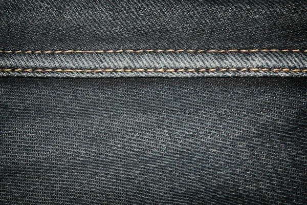 Fundo Textura Jeans Ganga Cinza Com Costuras Close Selecione Foco — Fotografia de Stock