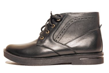 Beyaz arka plan siyah, izole kadın sonbahar çizme