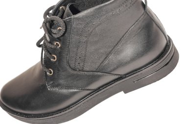 Beyaz arka plan siyah, izole kadın sonbahar çizme