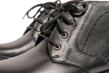 Beyaz arka plan siyah, izole kadın sonbahar çizme