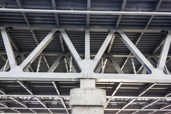 Steel strong power industrial structure of the iron bridge — Stock Photo, Image