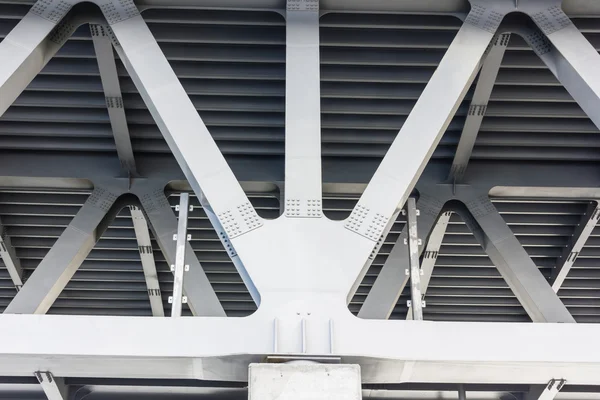 Steel strong power industrial structure of the iron bridge — Stock Photo, Image