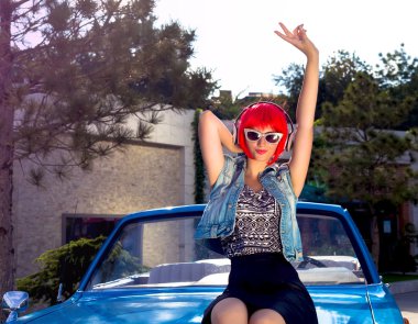 Summer fashion portrait of Beautiful hipster girl