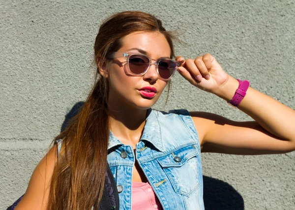 Bastante joven chica hipster — Foto de Stock