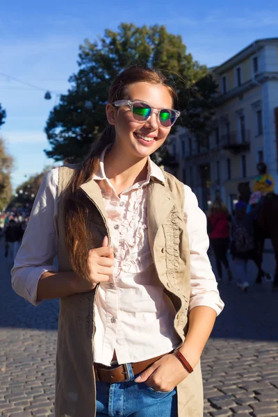 Autumn fashion close up portrait — Stock Photo, Image