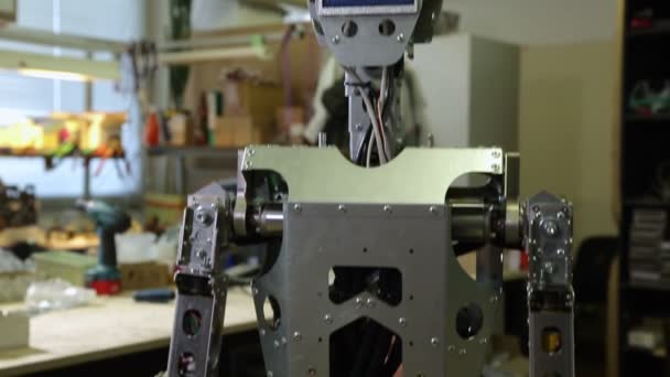 Robot rebooted and saw the world — Stock Video