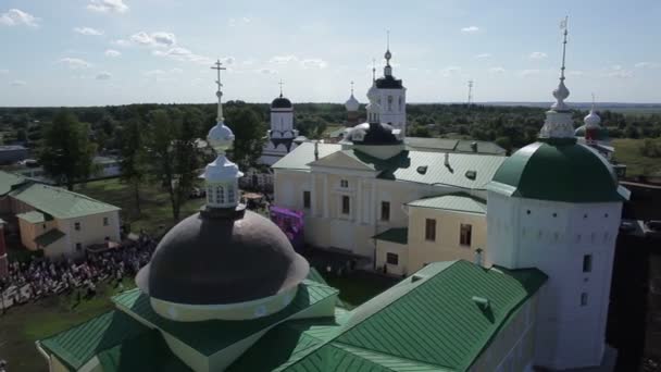 Vista aerea della festa religiosa — Video Stock