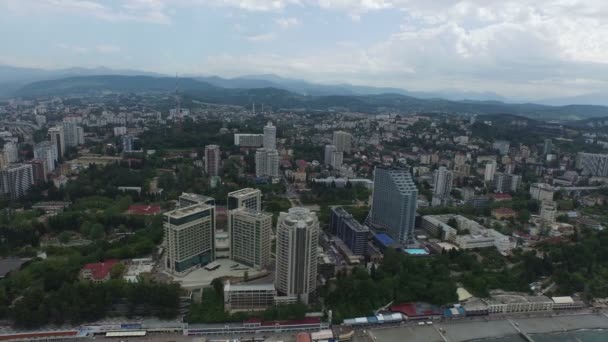 Вид с воздуха на Сочи — стоковое видео