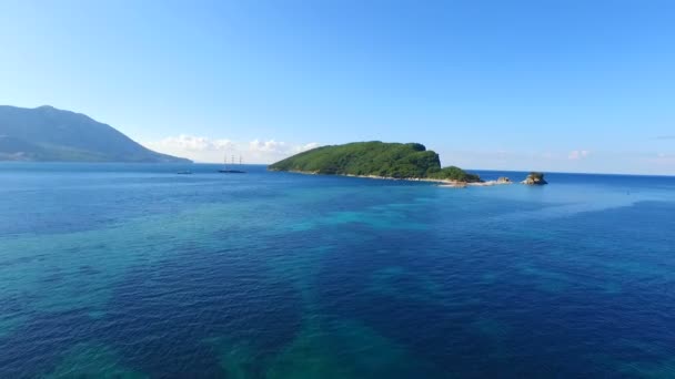 Адриатические острова Черногории — стоковое видео