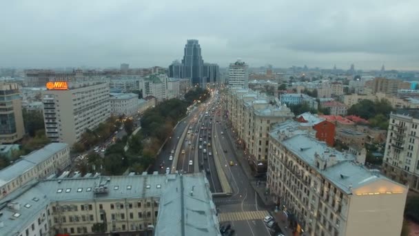 Flygfoto Moskva city panorama — Stockvideo