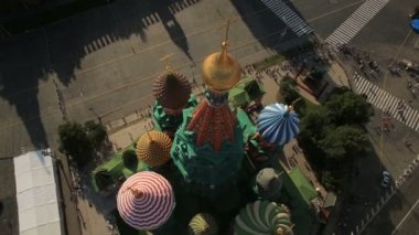 Kızıl Meydan ve kremlin, havadan görünümü