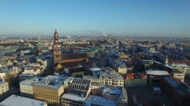 eski riga şehri havadan görünümü
