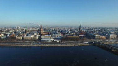 eski riga şehri havadan görünümü