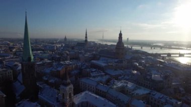 eski riga şehri havadan görünümü