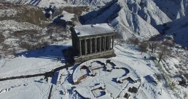 Армения, языческий храм Солнца в Гарни, I век — стоковое видео