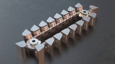 Bucket Asansör Taşıyıcı Zinciri - ROLLER CHAIN