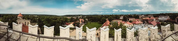 Панорама Замка Стена Замка Вид Старый Город — стоковое фото