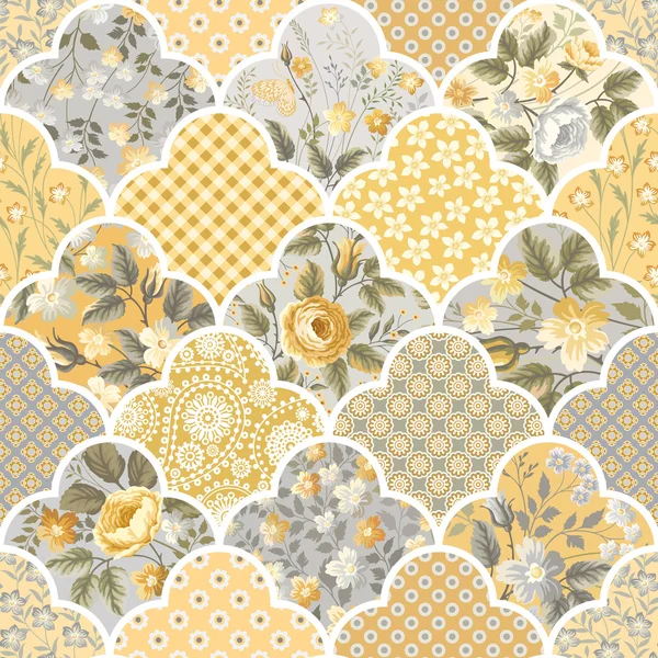 çiçek sorunsuz patchwork desen 