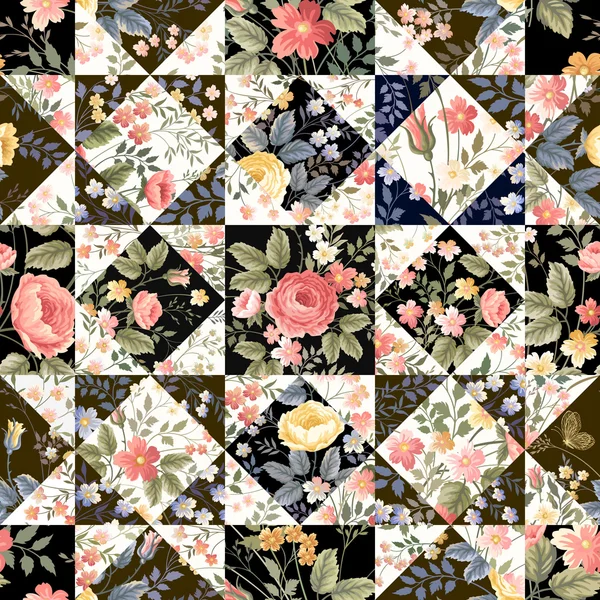 Modèle patchwork sans couture — Image vectorielle