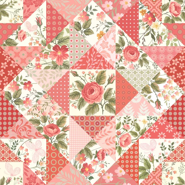 Modèle patchwork sans couture — Image vectorielle