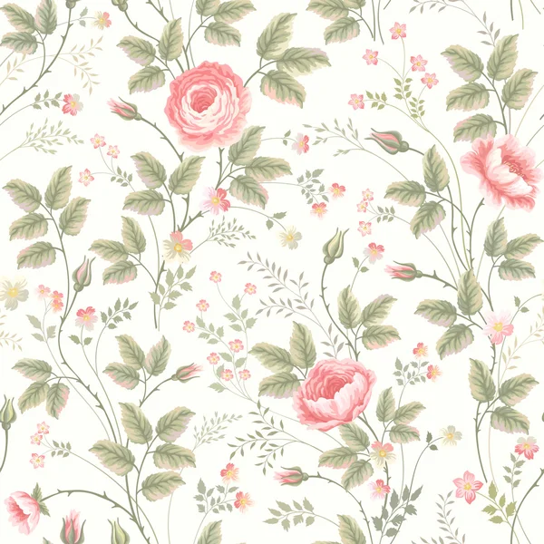 Gül desenli kusursuz çiçek deseni