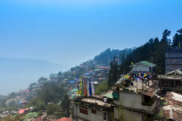 Landschaft Des Schönen Gangtok Der Hauptstadt Von Sikkim Indien — Stockfoto