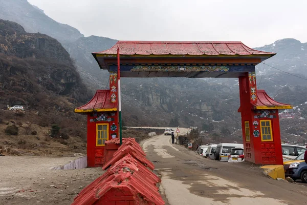 Belle Porte Entrée Temple Baba Harbhajan Sikkim Concentration Sélective — Photo