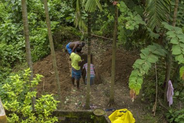 18 Ağustos 2021, Kolkata, Batı Bengal Hindistan: Kolkata 'da İslami defin ritüeli. Müslüman cemaatinin son ayinleri. Seçici odak.