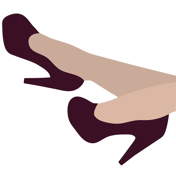 Sexy mujer piernas con zapatos de tacón alto. Ilustración vectorial — Vector de stock