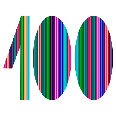 100 inci yıldönümü - 100 numarasını illüstrasyon