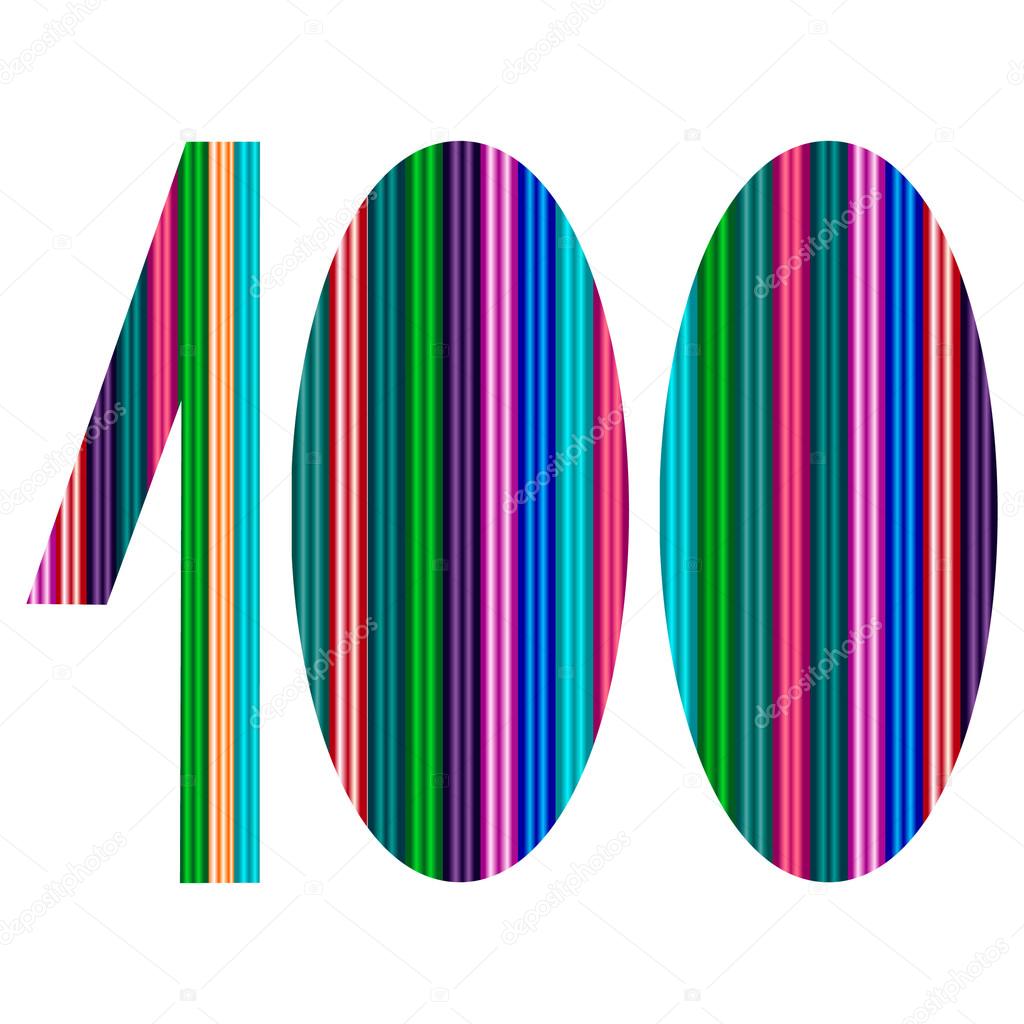 100 th Anniversary - one hundred number Illustration