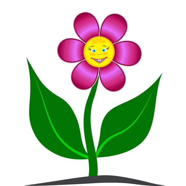 3 d の笑顔の花 — ストックベクタ