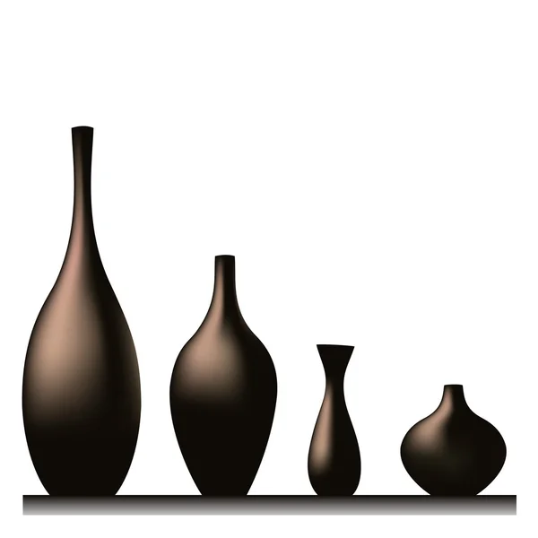 カラフルな花瓶 — ストックベクタ